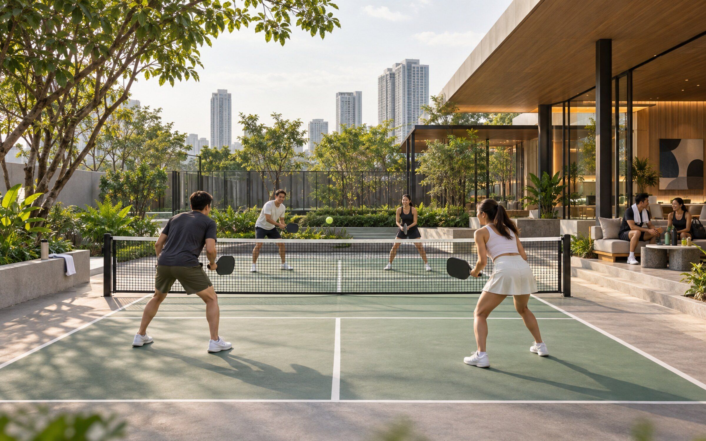 Pickleball by Spaze in a modern Thai space