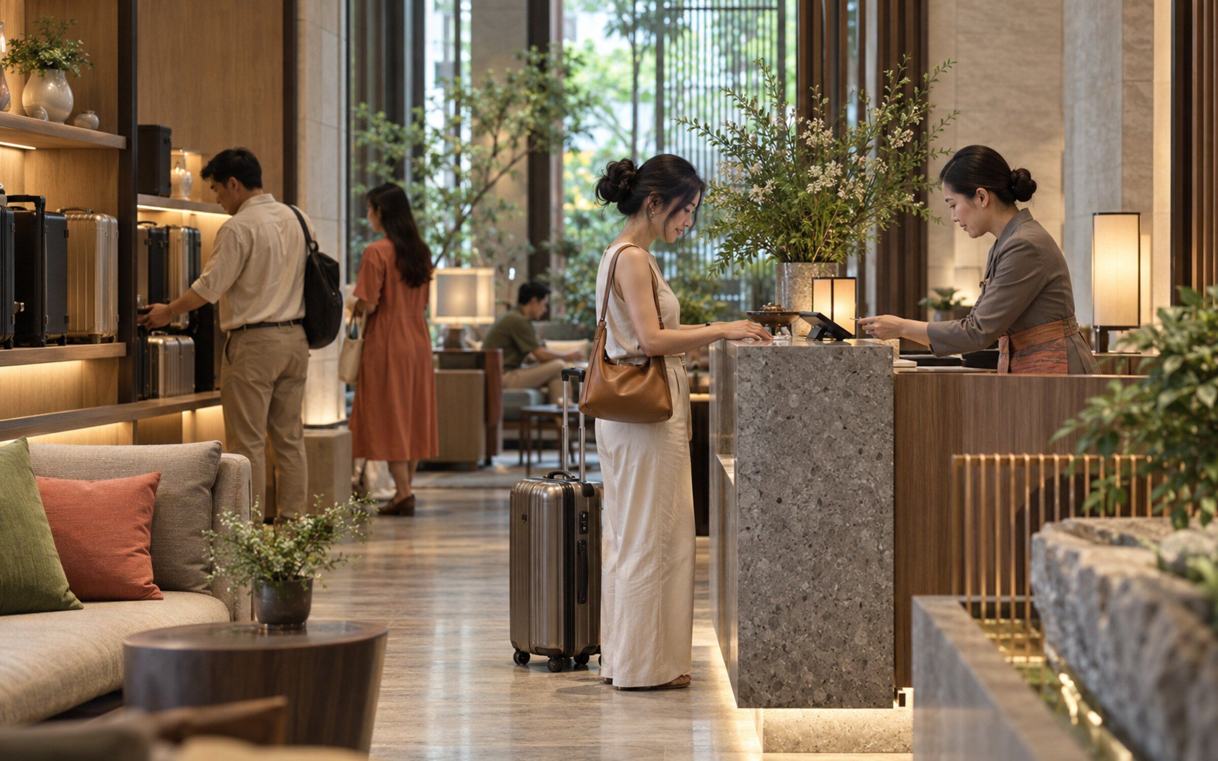 People using Hospitality