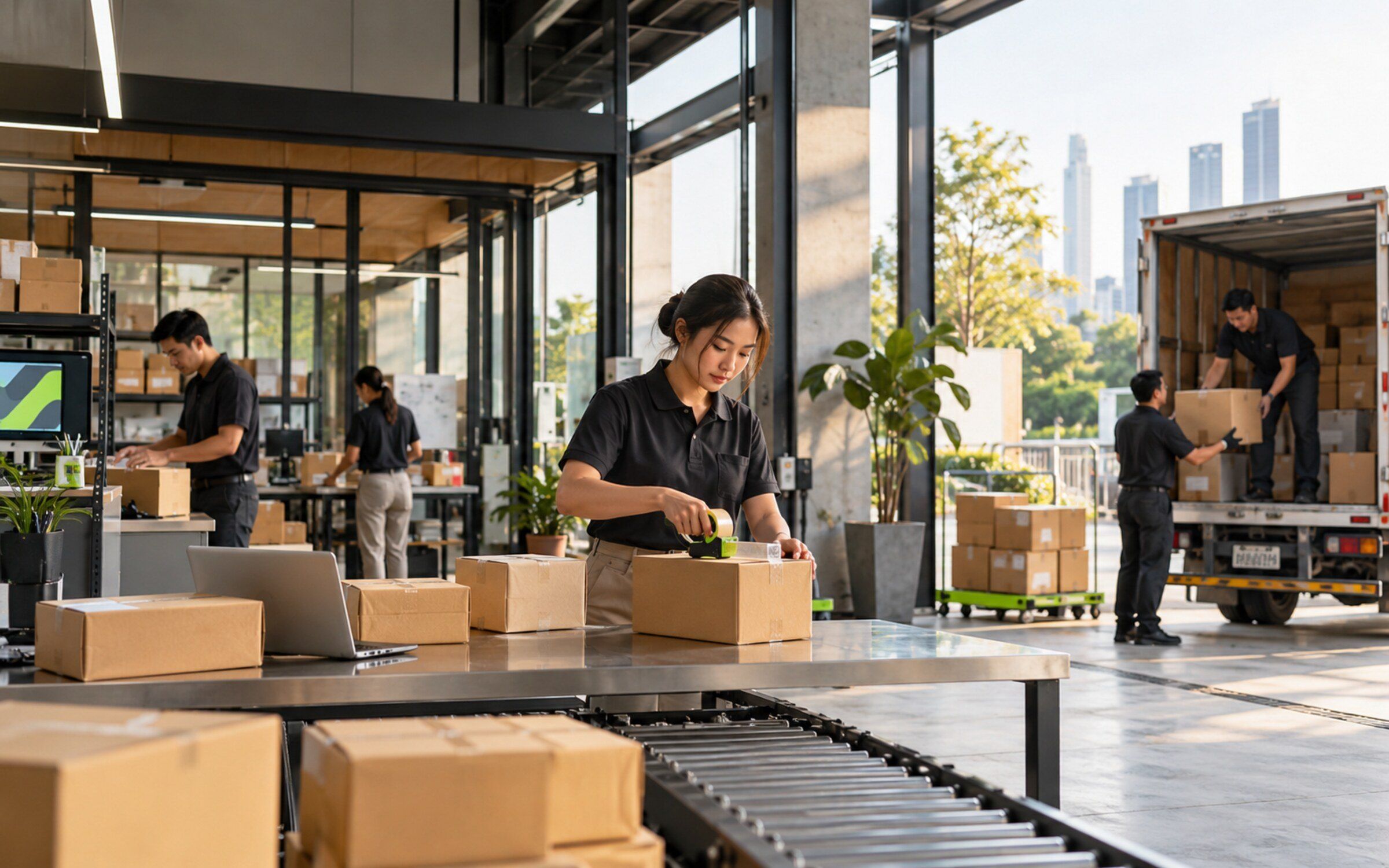 Logistics in a modern space