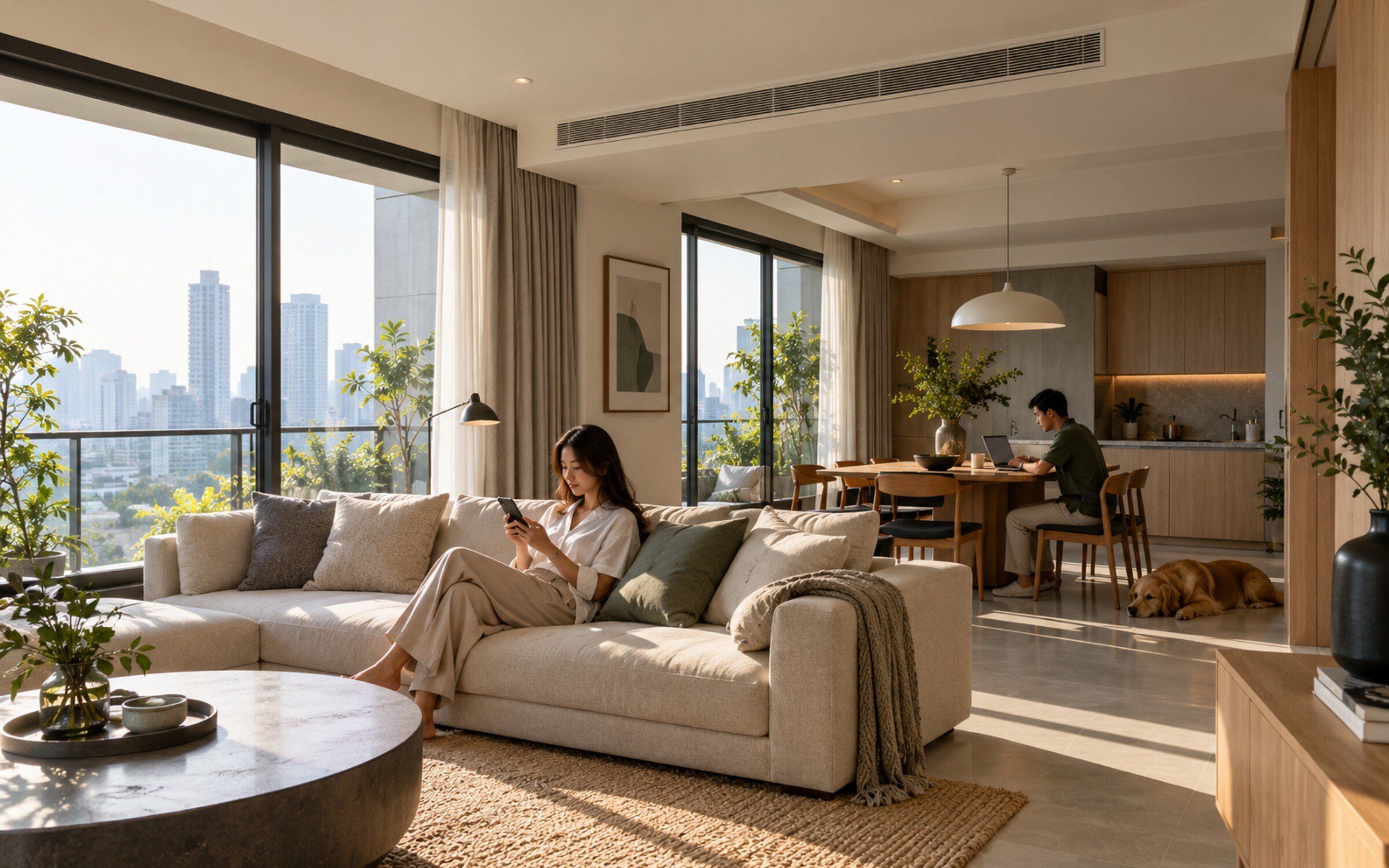 Air Conditioning Control in a modern Thai space