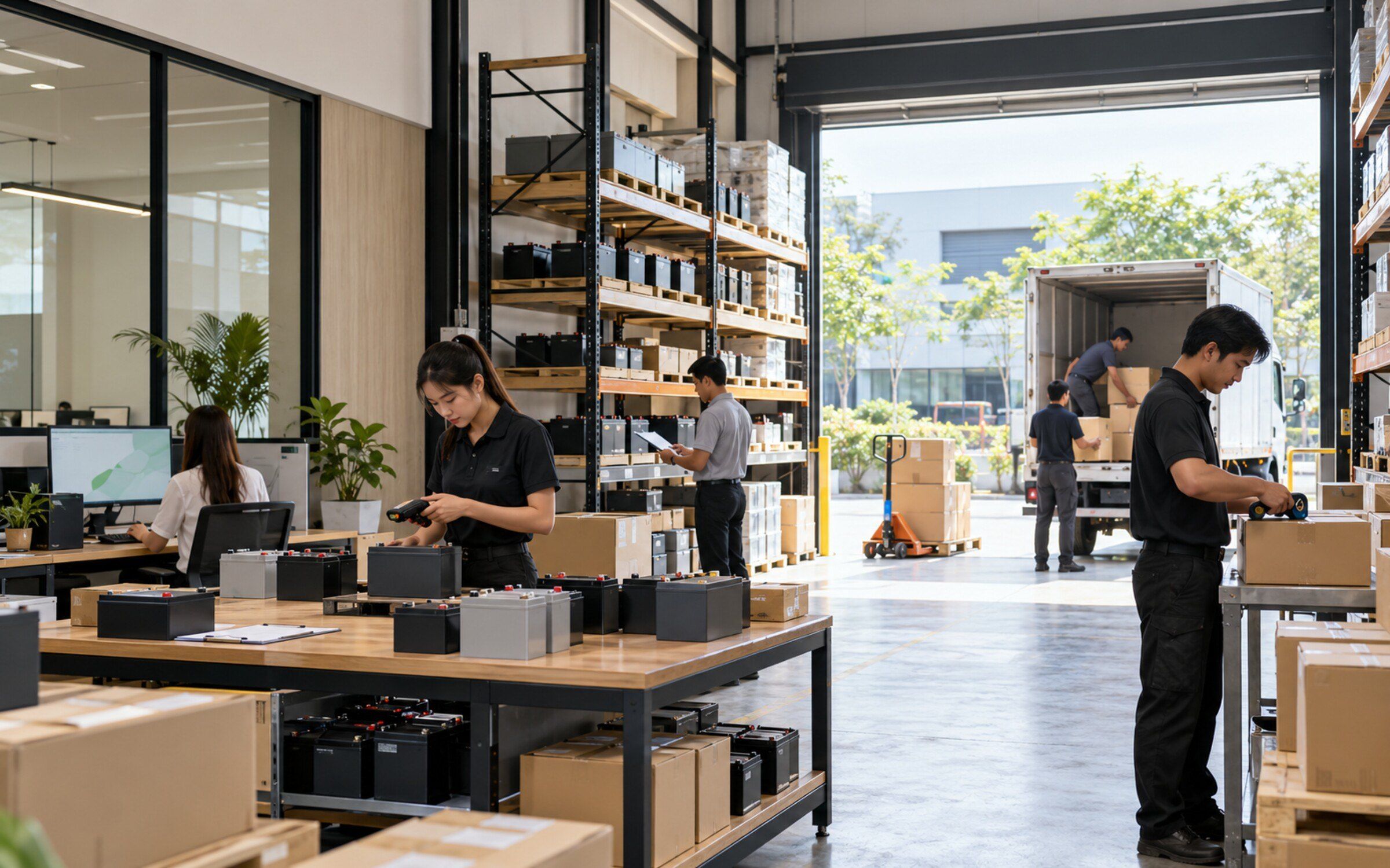 Battery Distributor in a modern Thai space