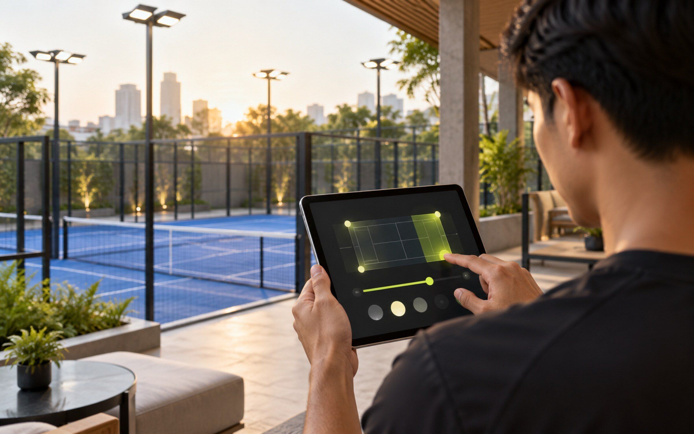 Court Lighting & Power Control detail