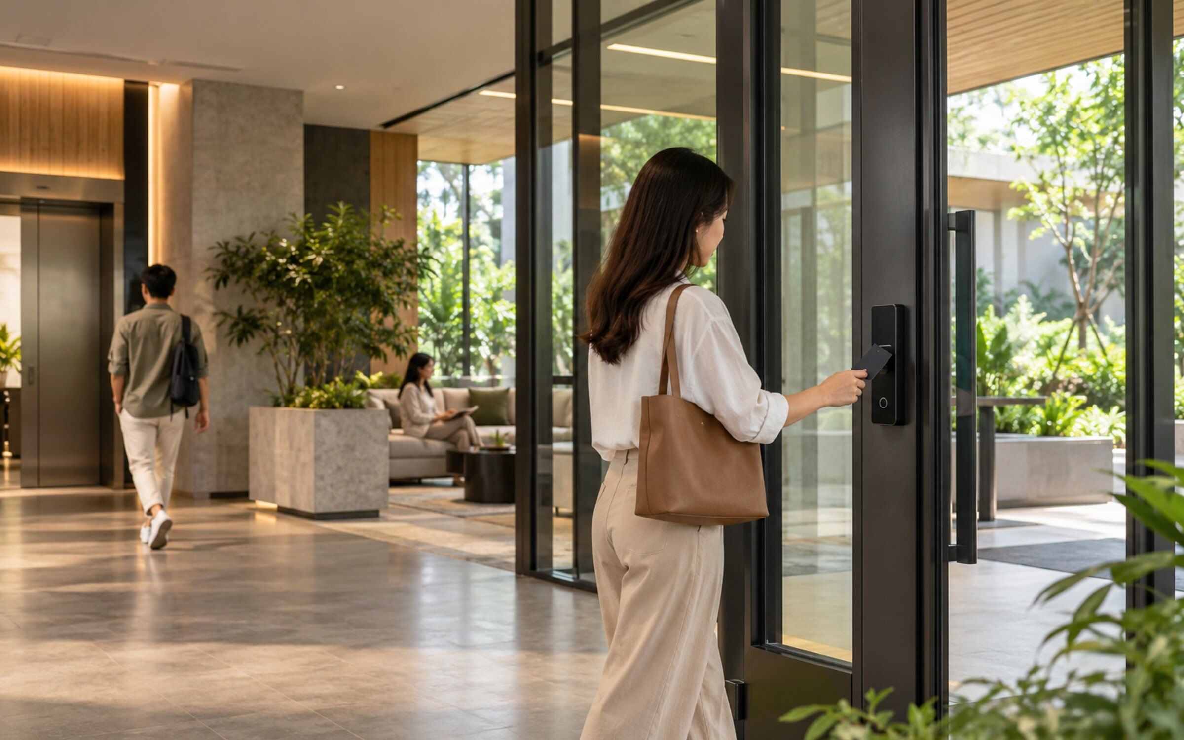 Digital Door Lock in a modern Thai space