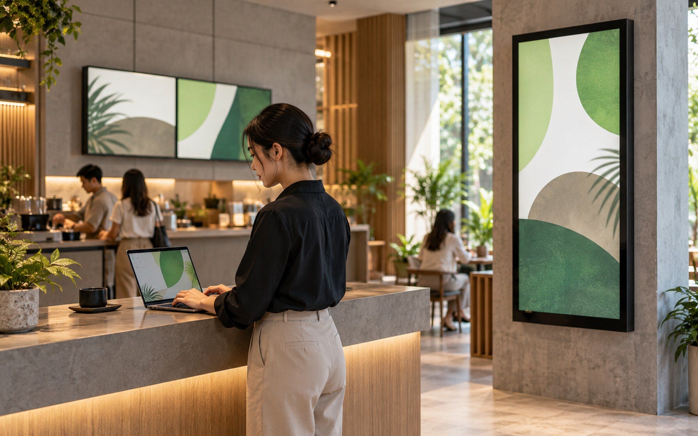 People using Digital Signage & Content Management