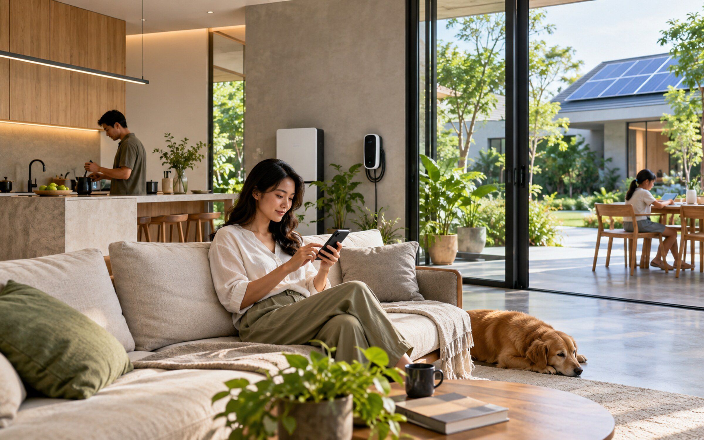 Application / Web App (LINE OA) in a modern Thai space