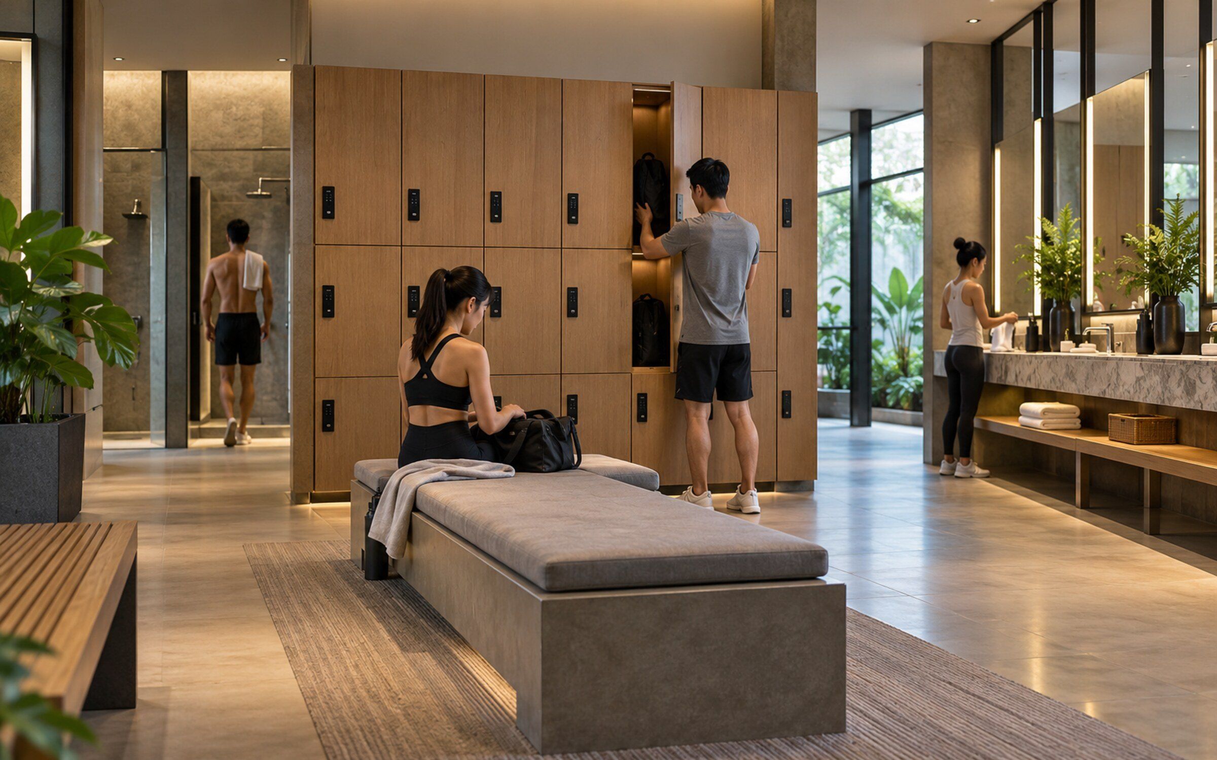 Individual Locker in a modern Thai space