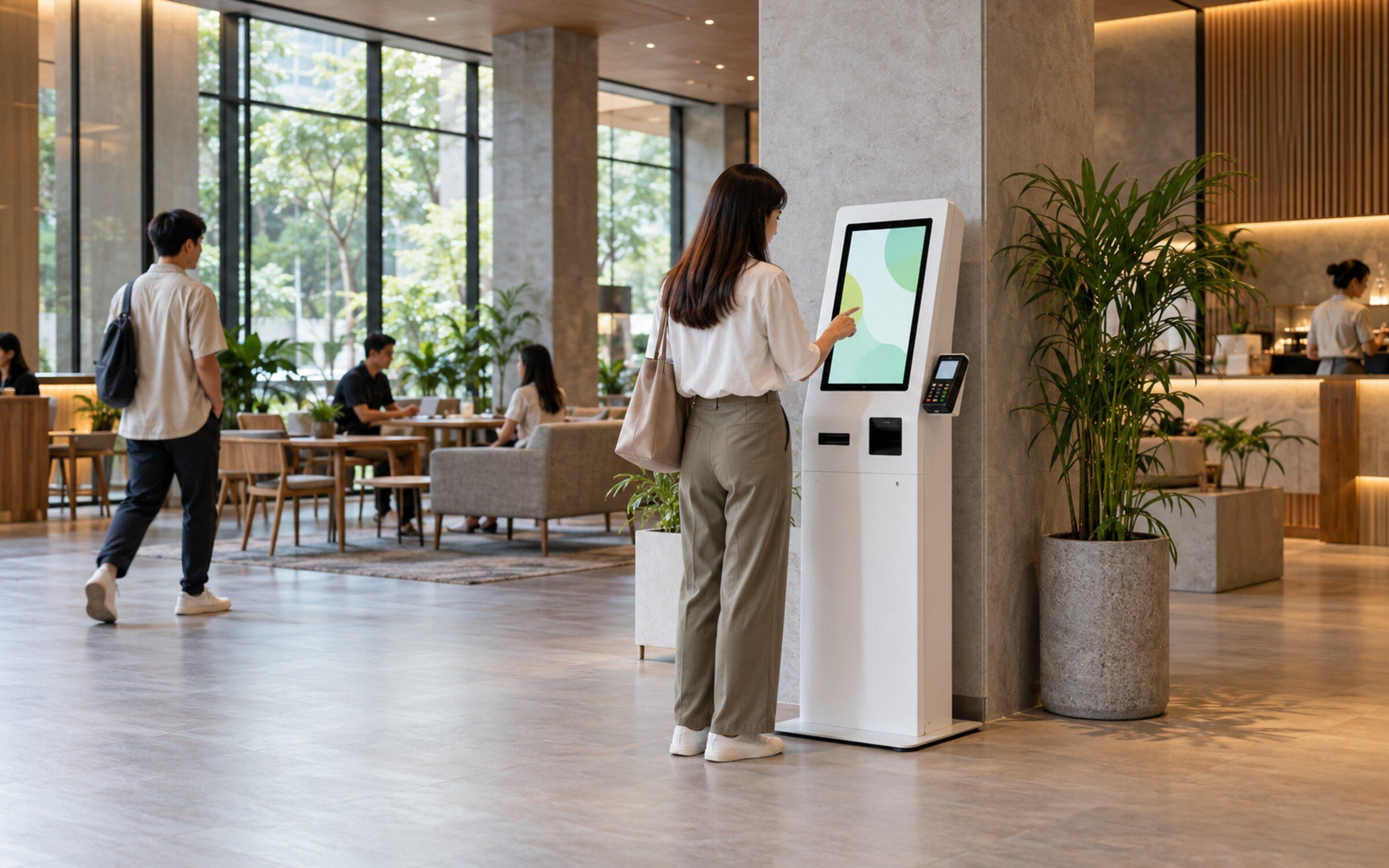 KEYPOS Basic Kiosk in a modern Thai space