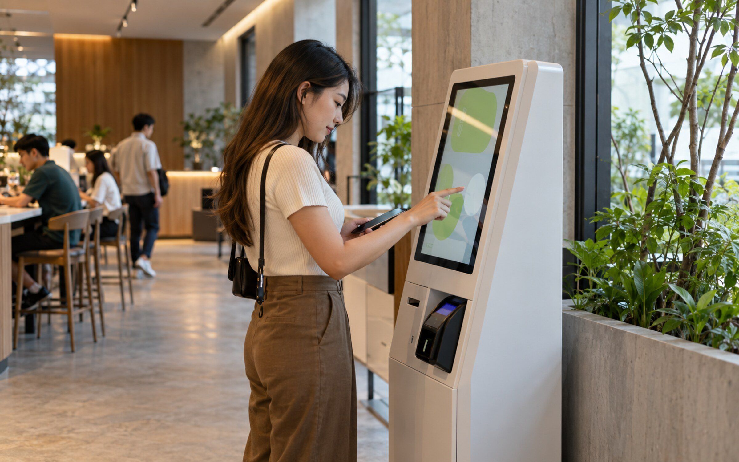 People using KEYPOS Basic Kiosk