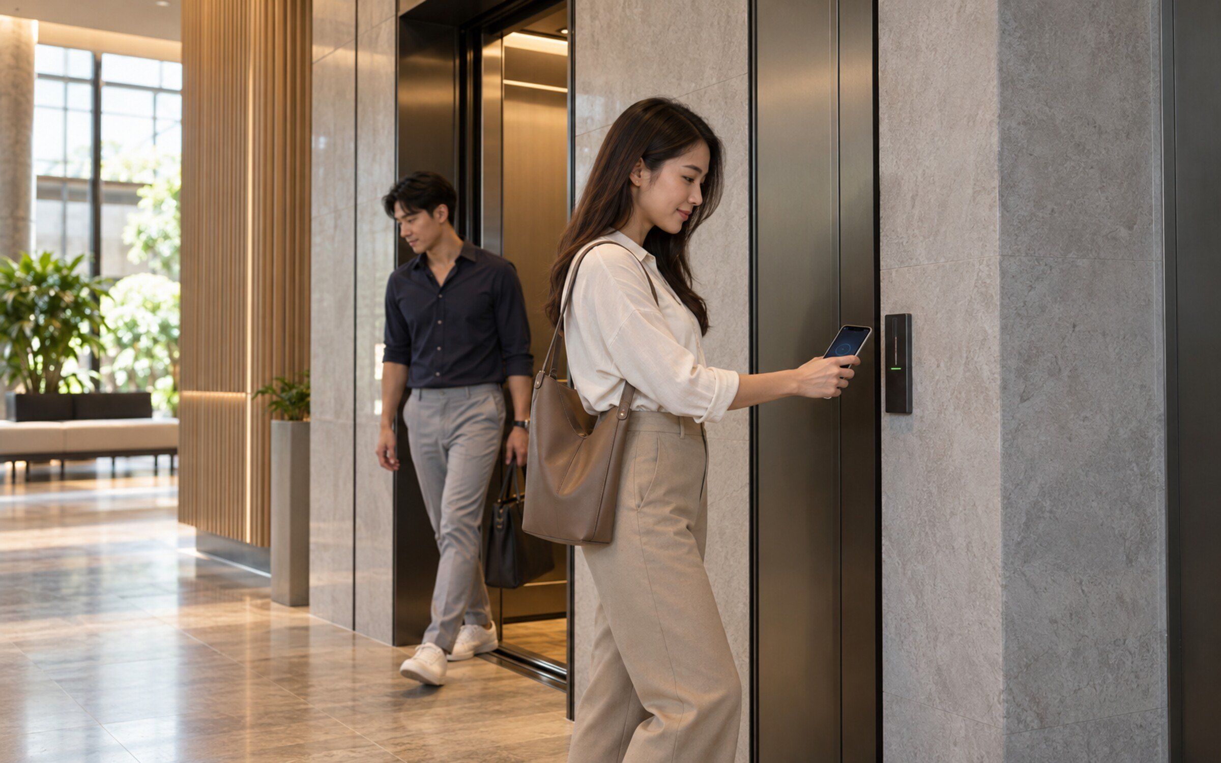People using Lift Access Control