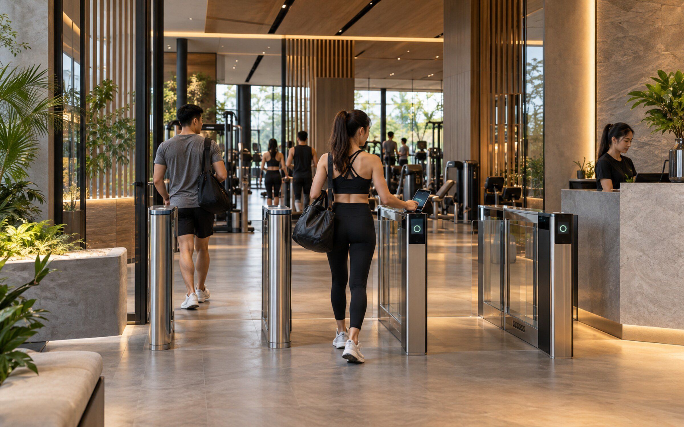 Visitor & Member Check-in in a modern Thai space