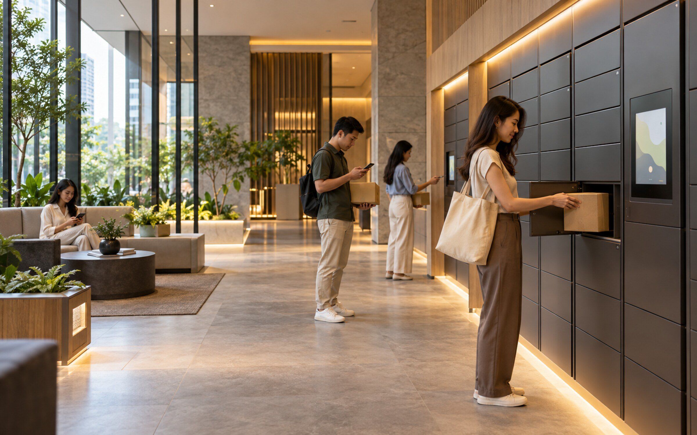 Smart Parcel Notification in a modern Thai space