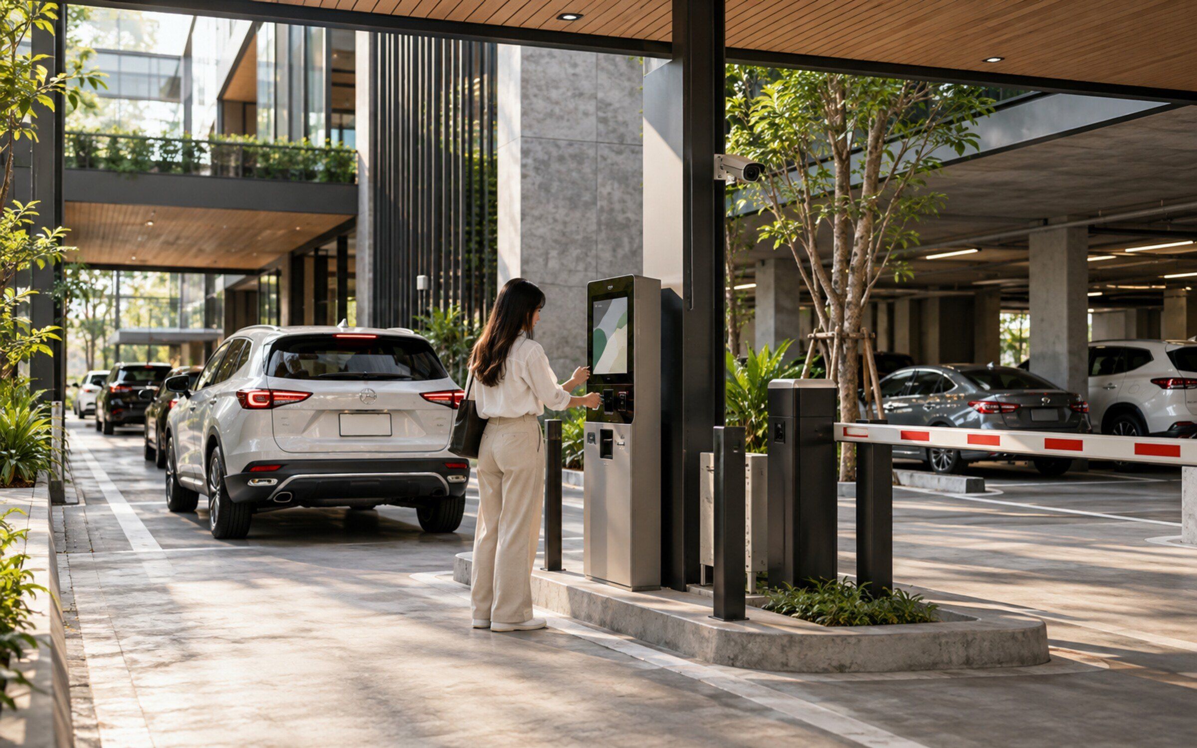 Parking Payment Kiosk in a modern Thai space