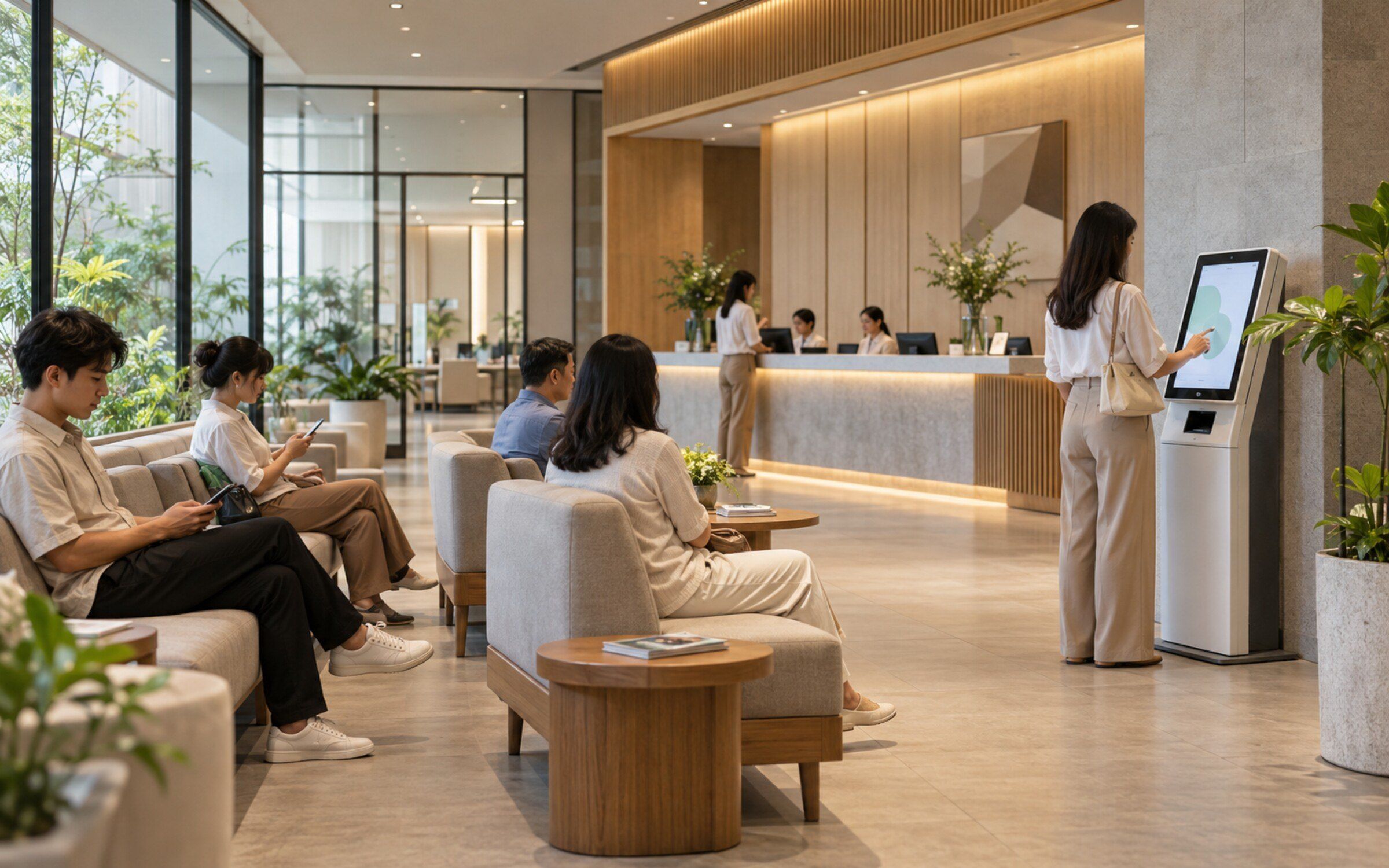 Queue Management in a modern Thai space