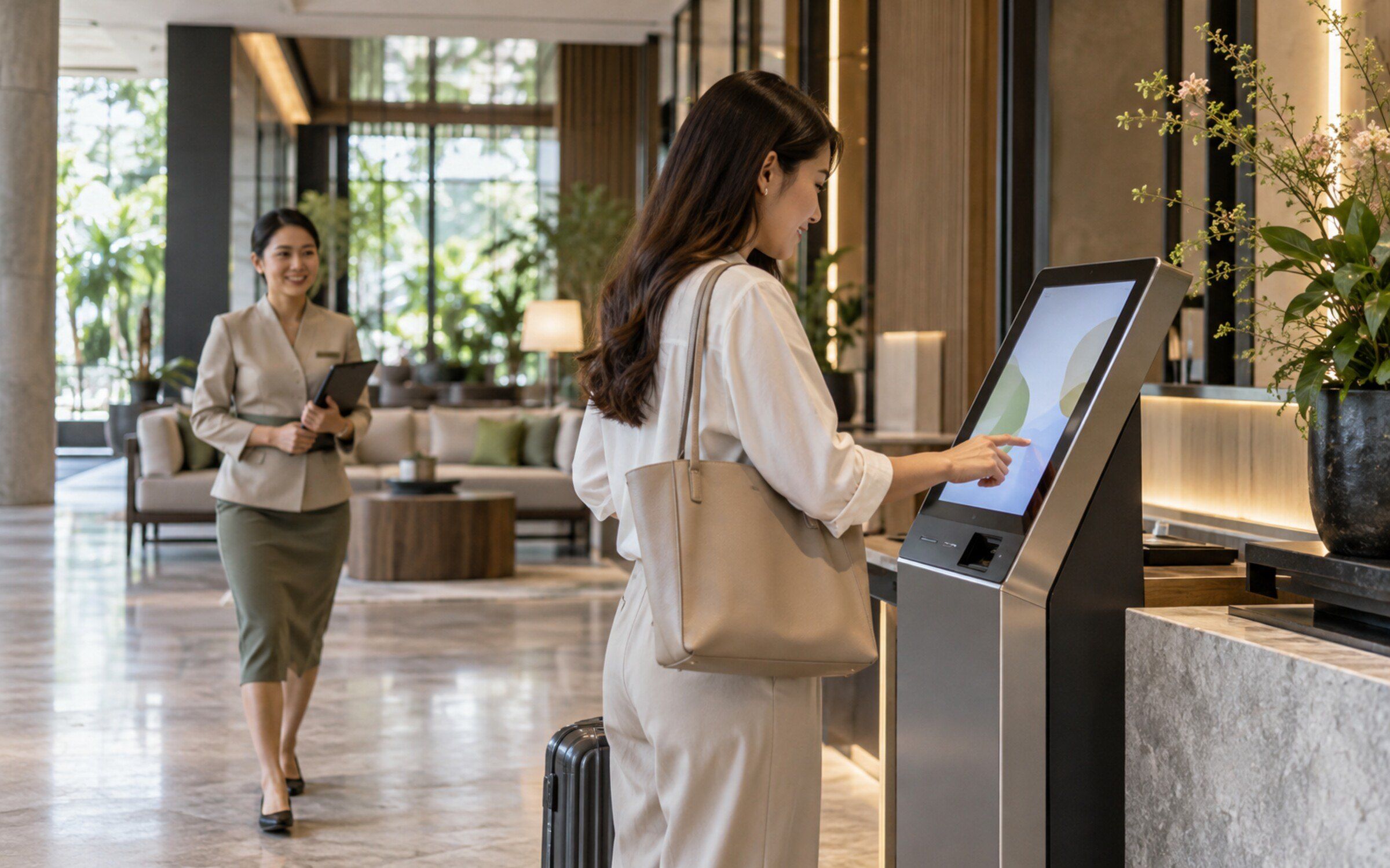 People using Receptionist Self-Service