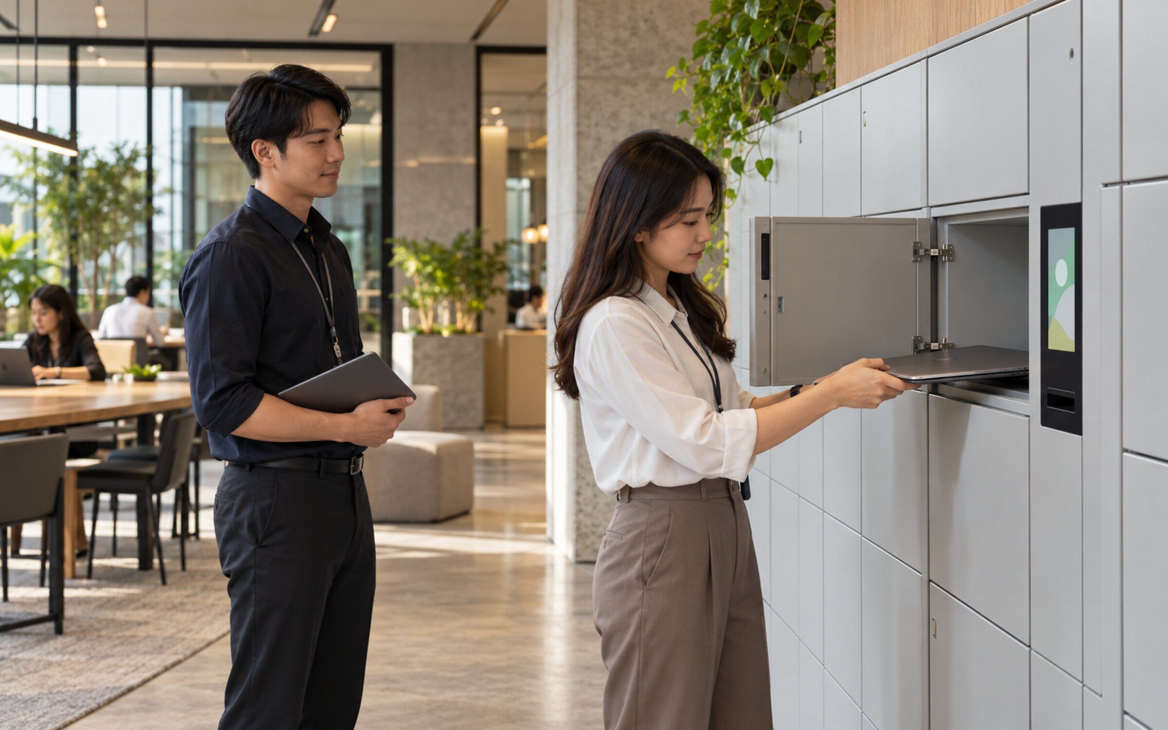 People using Smart Asset Tracking Locker