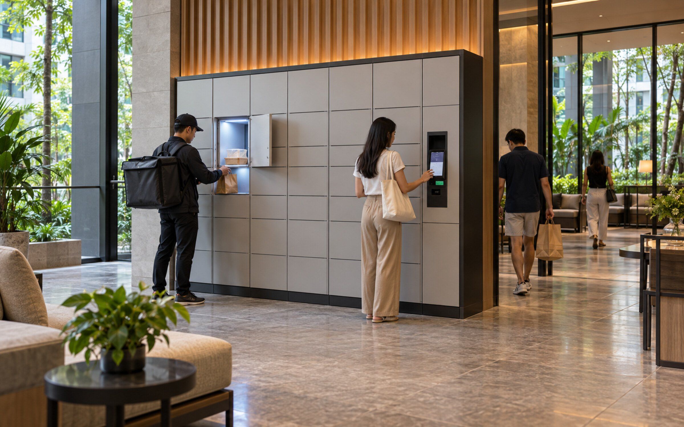 Smart Cold Locker (Chilled) in a modern Thai space