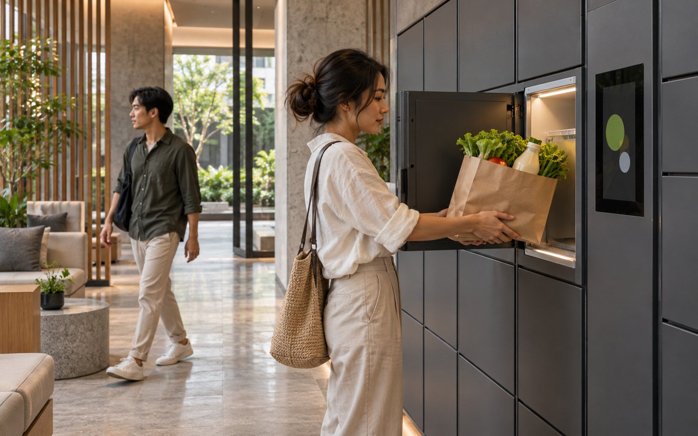 People using Smart Cold Locker (Chilled)