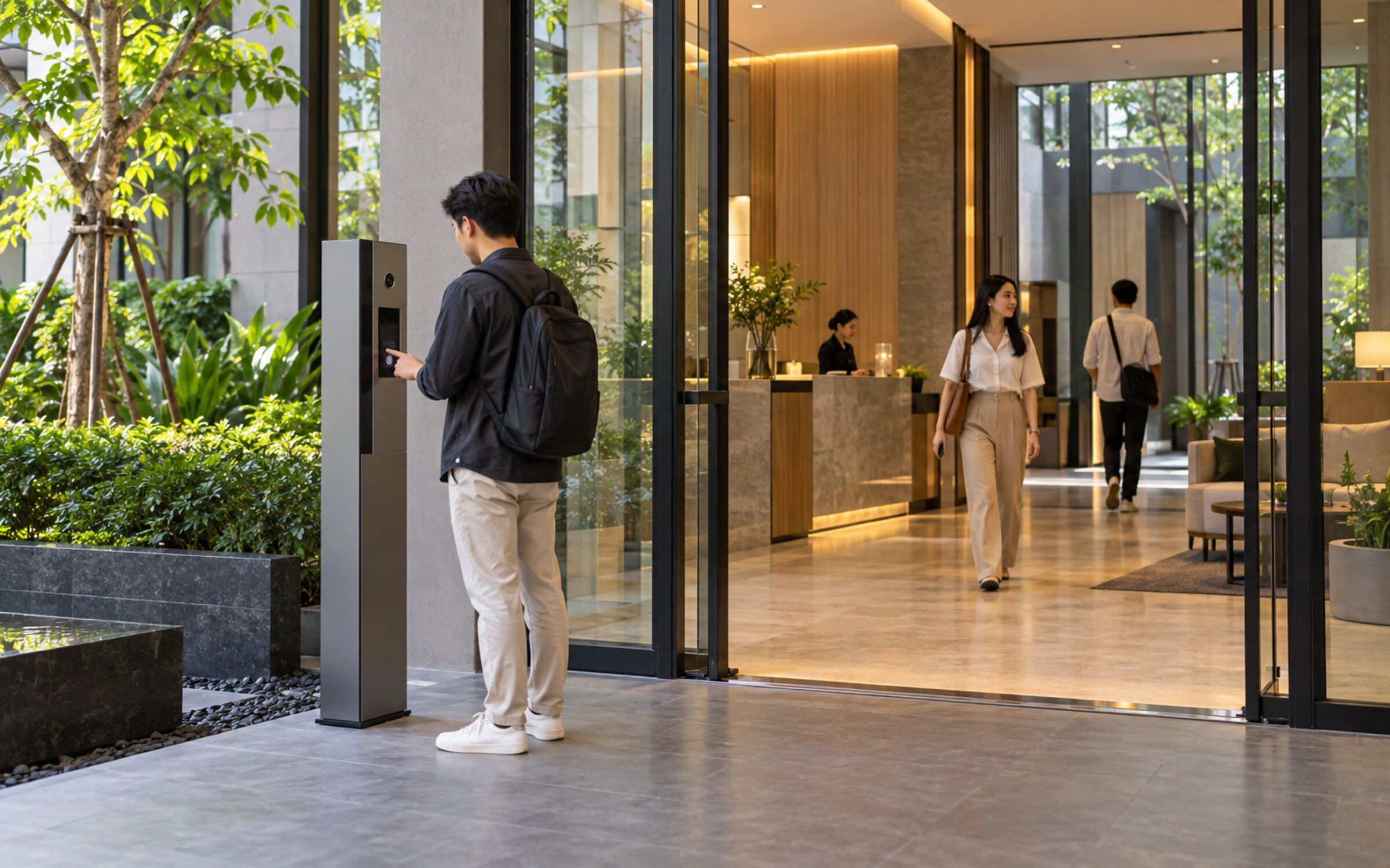 Smart Intercom in a modern Thai space
