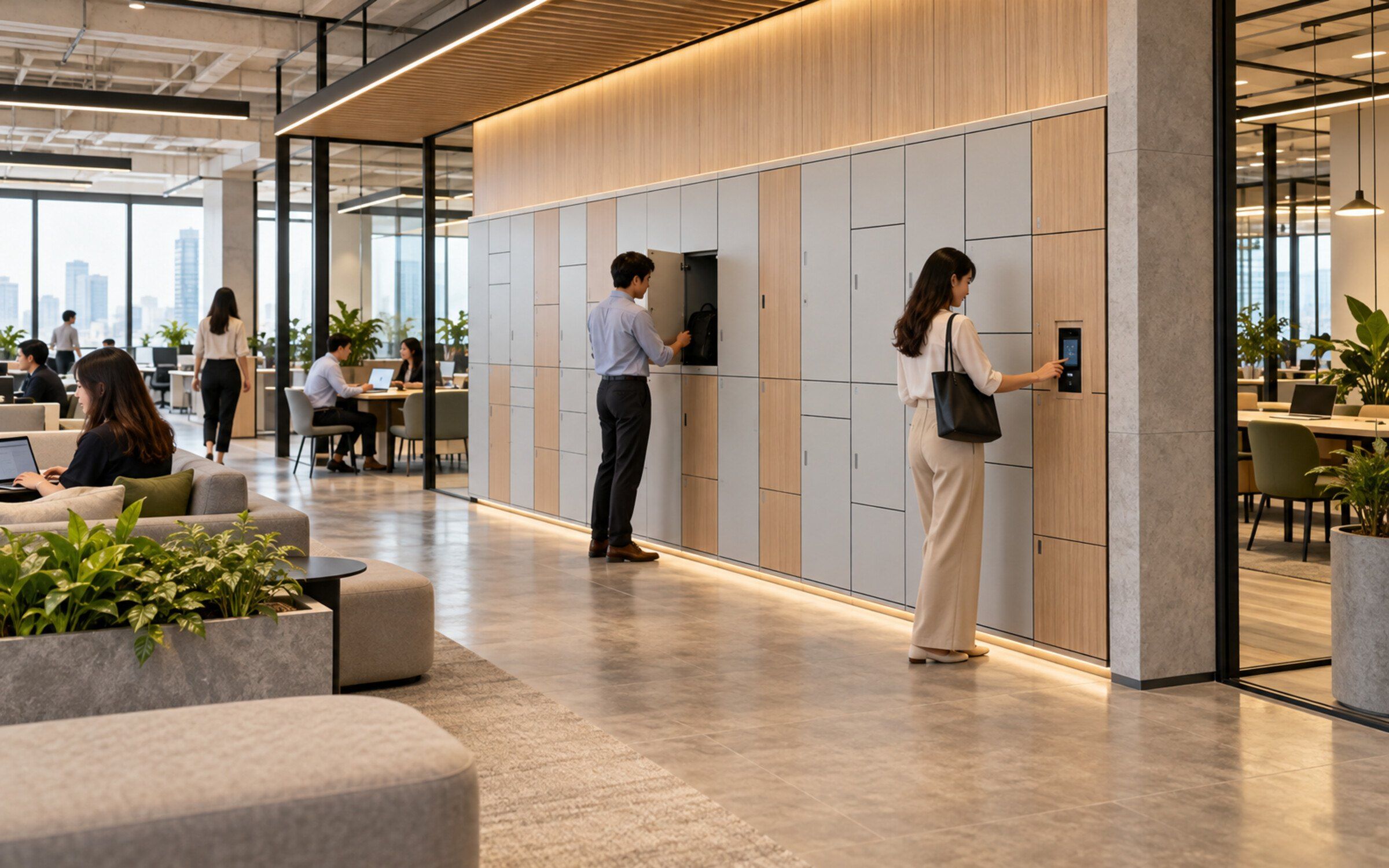 Smart Locker No.1 in a modern Thai space