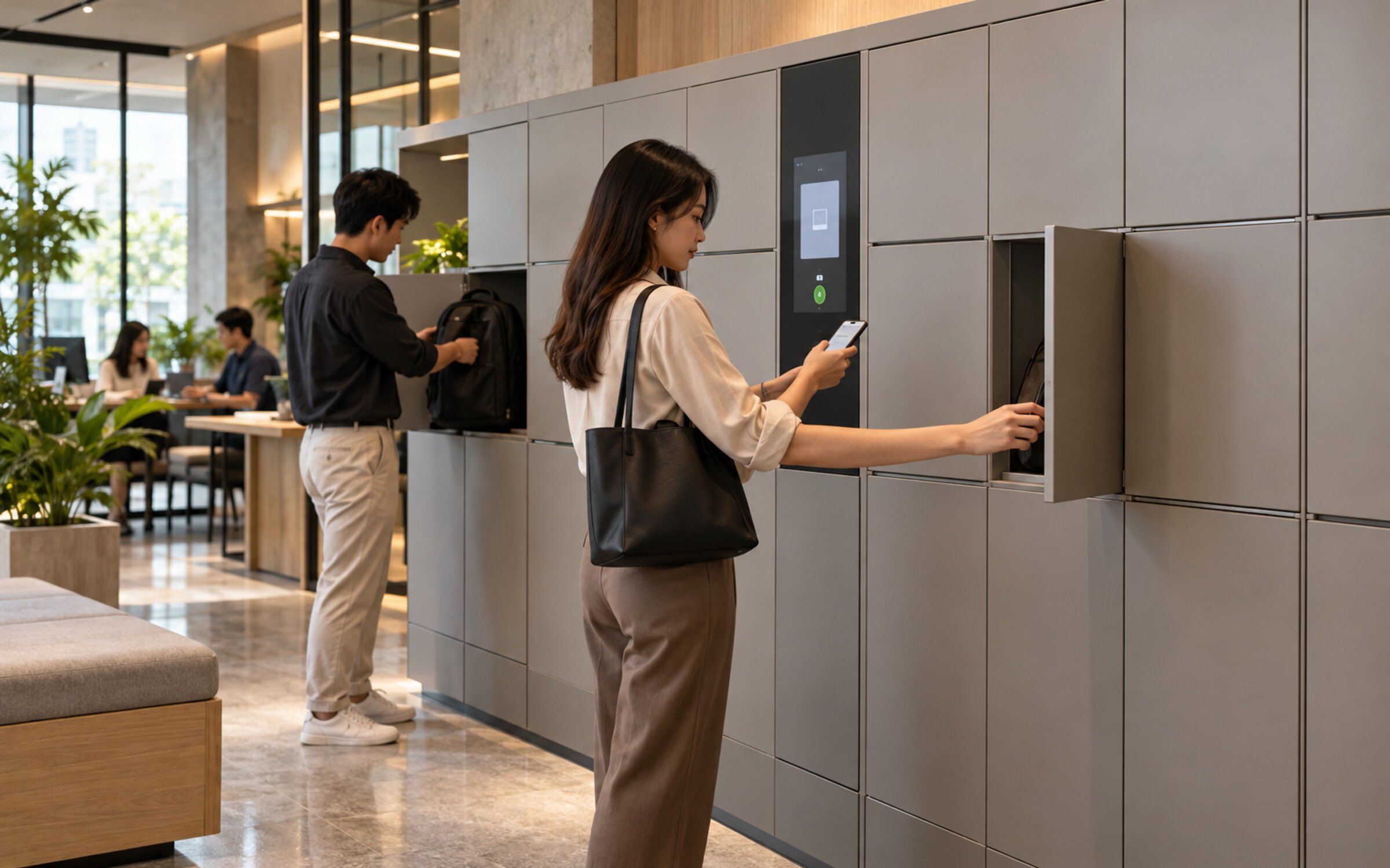 People using Smart Locker No.1