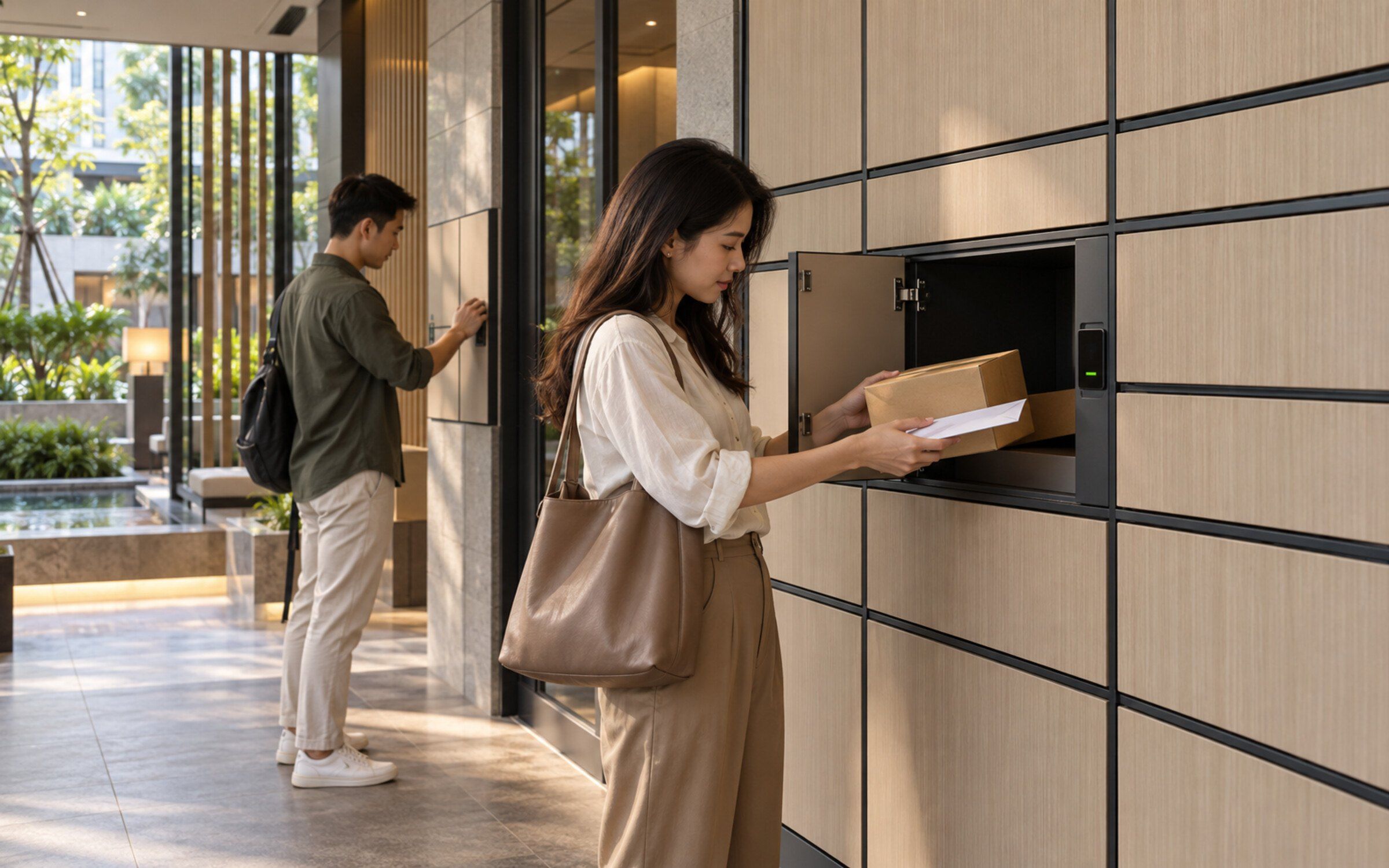 People using Smart Mailbox Unit