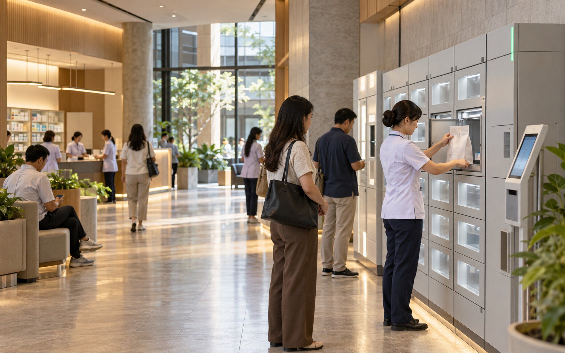 Smart Medicine Locker in a modern Thai space