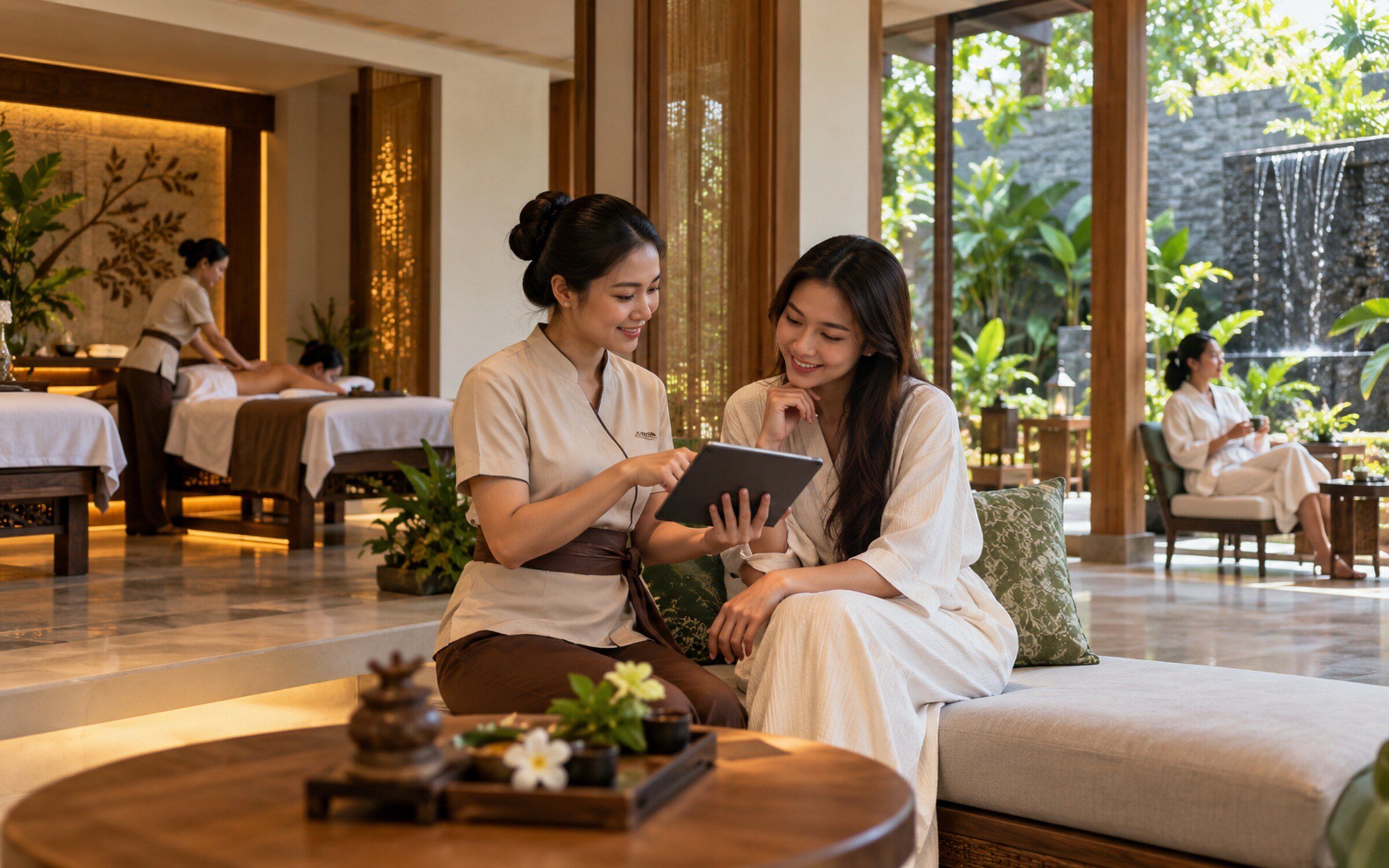 Wellness Activity Booking in a modern Thai space