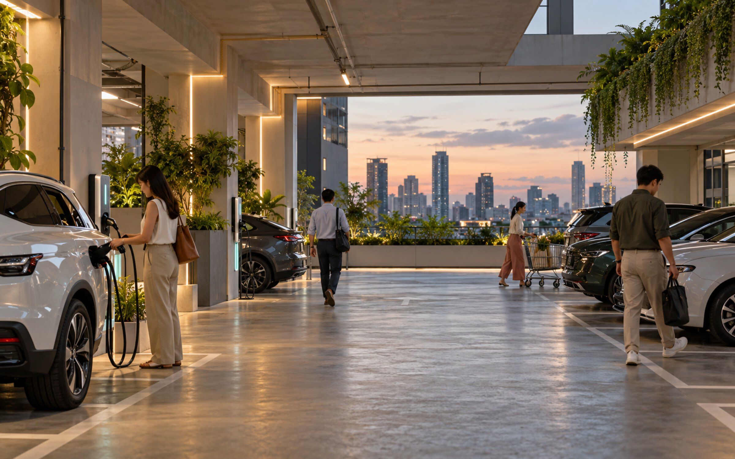 Parking & EV in a modern space