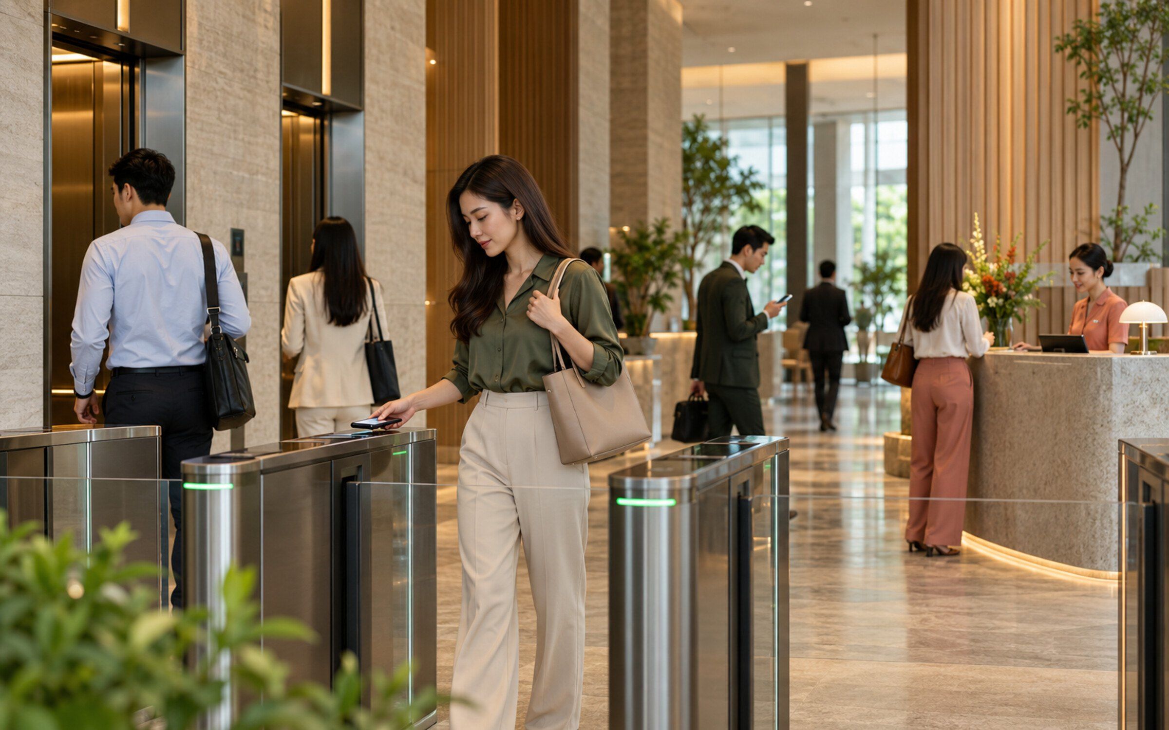 People using Smart Building