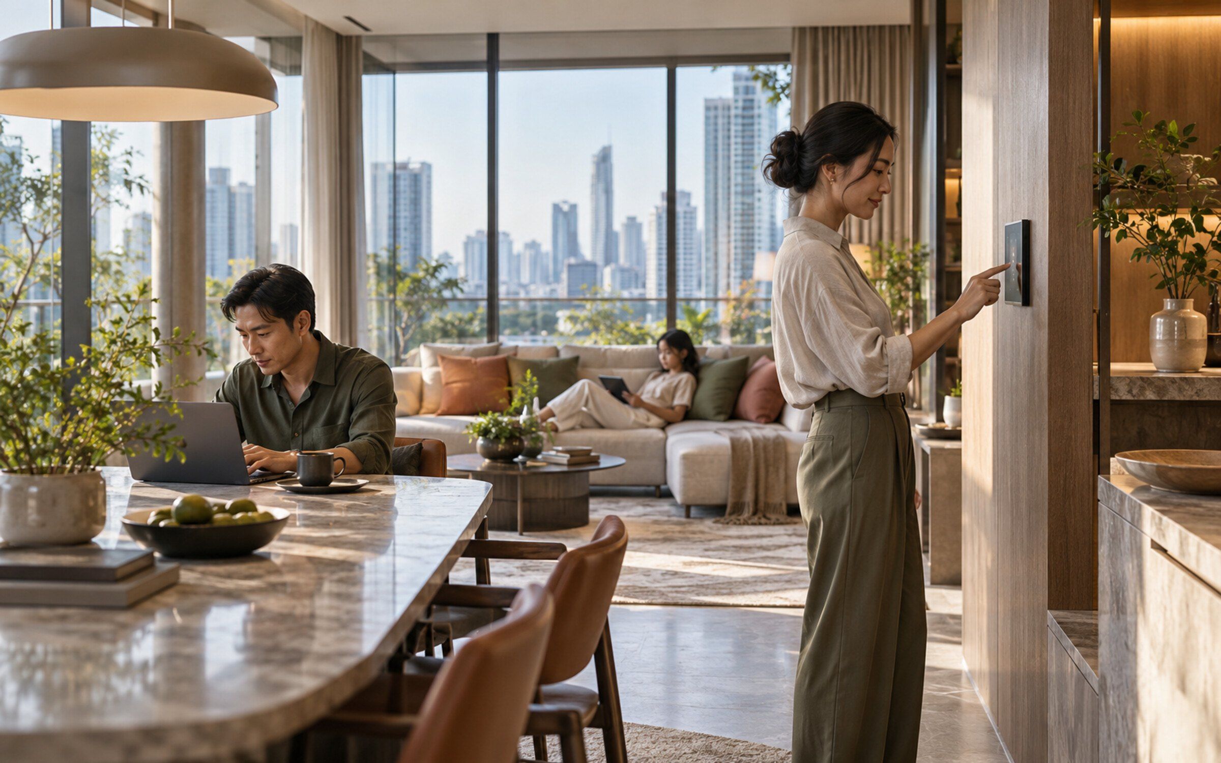People using Smart Living