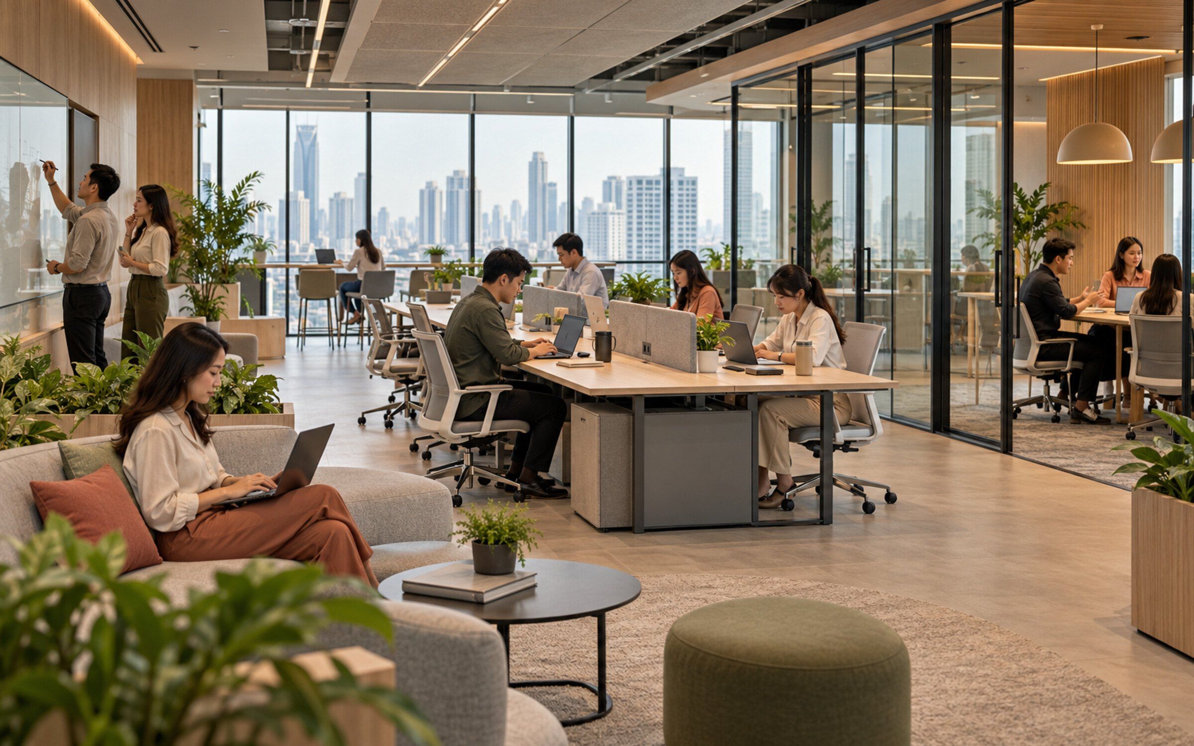Smart Workplace in a modern space